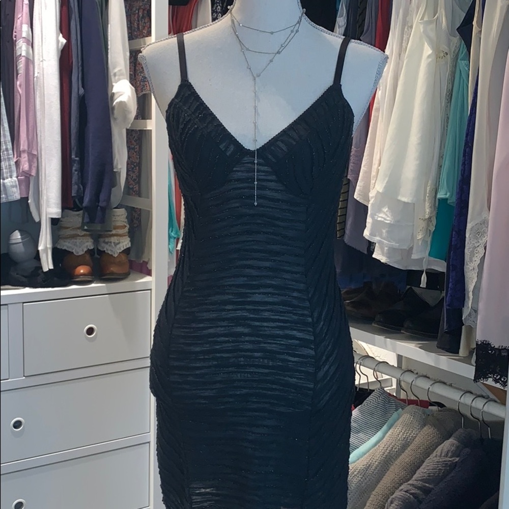 Black with gold shimmer detail nighty